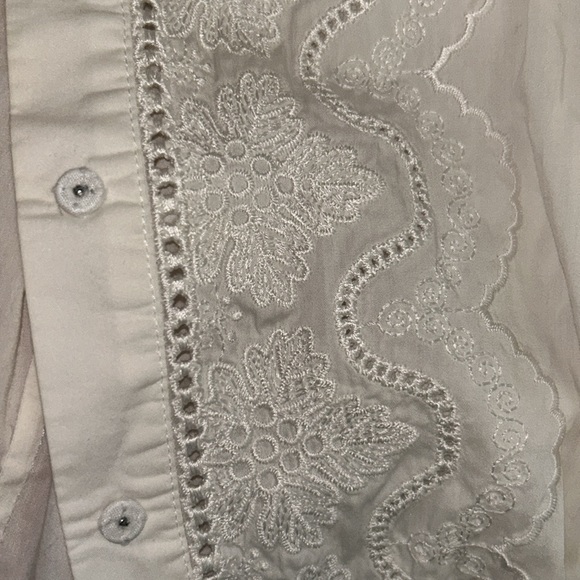 SAKS FIFTH AVENUE most GORGEOUS WHITE BLOUSE Sz Sm. EUC - Picture 3 of 14